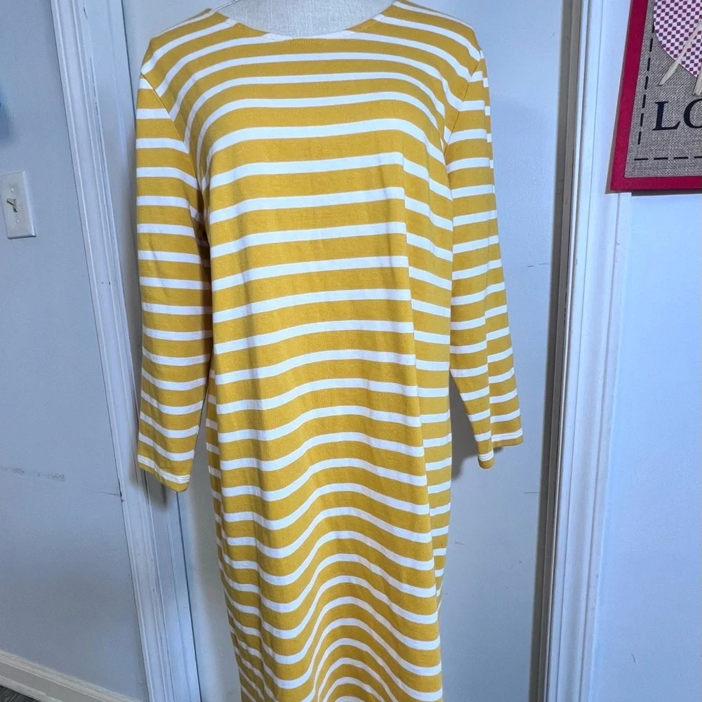 Old Navy Mustard and White Striped Top - Picture 3 of 8